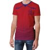 005 Custom Logo Red Gradient T-Shirt | Personalized Team Shirt | Company Name Printed Tee