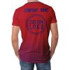 006 Custom Logo Red Gradient T-Shirt | Personalized Team Shirt | Company Name Printed Tee