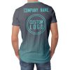 006 Custom Logo Dark Grey Gradient T-Shirt | Personalized Team Shirt | Company Name Printed Tee