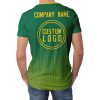 006 Custom Logo Green Gradient T-Shirt | Personalized Team Shirt | Company Name Printed Tee