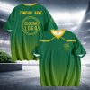 009 Custom Logo Green Gradient T-Shirt | Personalized Team Shirt | Company Name Printed Tee