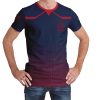004 Custom Logo Black Red Gradient T-Shirt | Personalized Team Shirt | Company Name Printed Tee