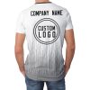 006 Custom Logo White Gradient T-Shirt | Personalized Team Shirt | Company Name Printed Tee