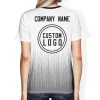 008 Custom Logo White Gradient T-Shirt | Personalized Team Shirt | Company Name Printed Tee