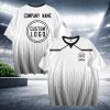 009 Custom Logo White Gradient T-Shirt | Personalized Team Shirt | Company Name Printed Tee