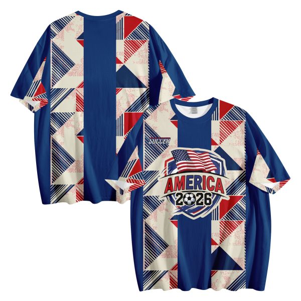 America 2026 Soccer T-Shirt | Custom Name & Number Jersey Tee | Personalized Sports Shirt