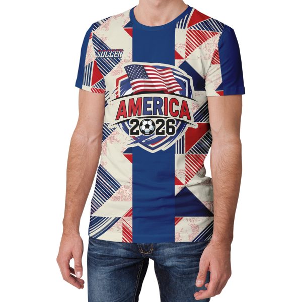 005 America 2026 Soccer T-Shirt | Custom Name & Number Jersey Tee | Personalized Sports Shirt