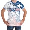 004 2026 USA Soccer T-Shirt | Custom Name & Number Tee | American Flag Style Sports Shirt