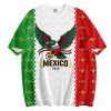 002 Mexico 2026 Soccer T-Shirt | Custom Name & Number Jersey | Mexican Flag Eagle Football Tee