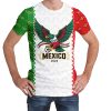 004 Mexico 2026 Soccer T-Shirt | Custom Name & Number Jersey | Mexican Flag Eagle Football Tee