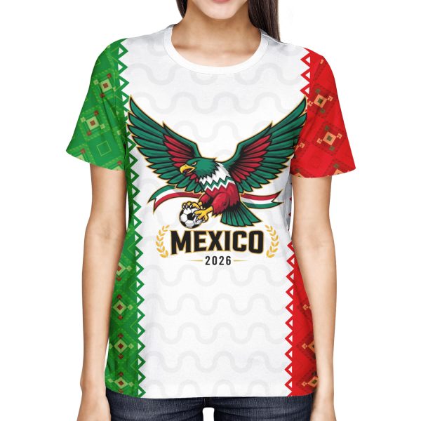 007 Mexico 2026 Soccer T-Shirt | Custom Name & Number Jersey | Mexican Flag Eagle Football Tee