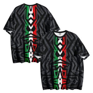 Mexico 2026 Soccer T-Shirt | Custom Name & Number Tee | Black Tribal Style Football Shirt