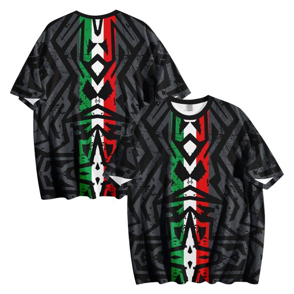 Mexico 2026 Soccer T-Shirt | Custom Name & Number Tee | Black Tribal Style Football Shirt