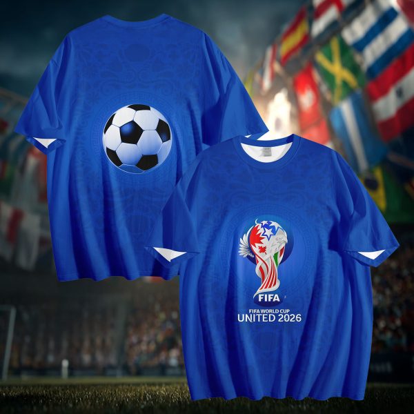 009 2026 World Cup Soccer T-Shirt | Custom Name & Number Tee | FIFA Style Football Shirt