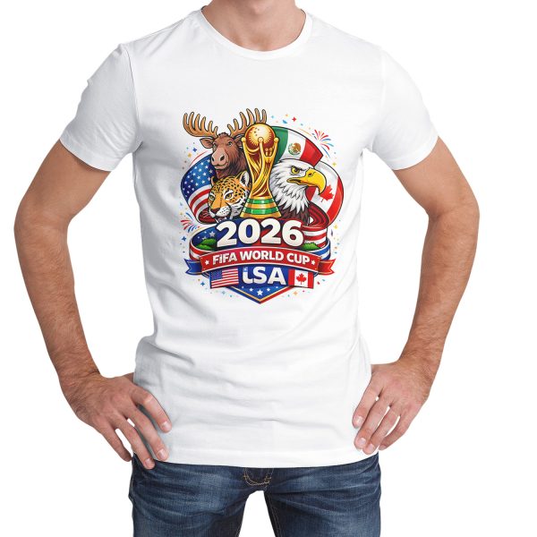 004 2026 Soccer T-Shirt | USA Mexico Canada Fan Tee | Custom Name & Number Football Shirt