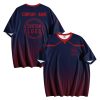 PR064-260417004-3 Custom Logo Black Red Gradient T-Shirt | Personalized Team Shirt | Company Name Printed Tee