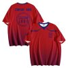 PR064-260417004-5 Custom Logo Red Gradient T-Shirt | Personalized Team Shirt | Company Name Printed Tee