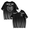 PR064-260417004-6 Custom Logo Black Gradient T-Shirt | Personalized Team Shirt | Company Name Printed Tee